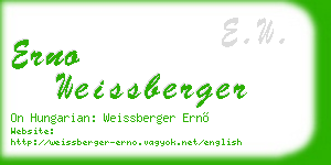 erno weissberger business card